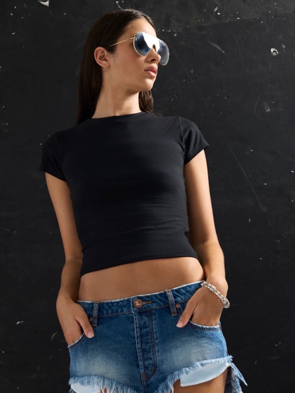 One teaspoon Rollers Low Waist Denim Shorts - Pacifica Blue